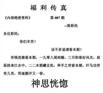 福利传真(另版)