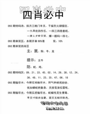 四肖中特(新)