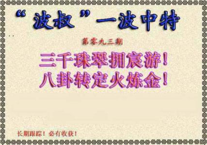波叔一波中特