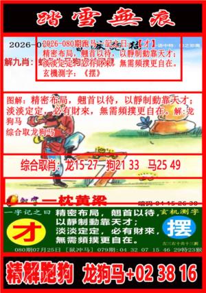 踏雪无痕解跑狗