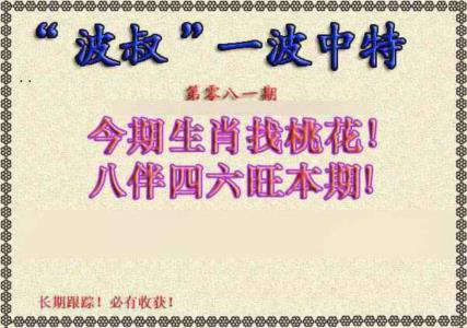 波叔一波中特