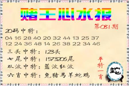赌王心水报
