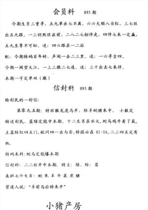 彩民信封料(早图)